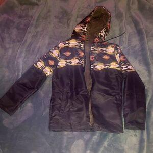 Men's Black Patterned Performance Jacket